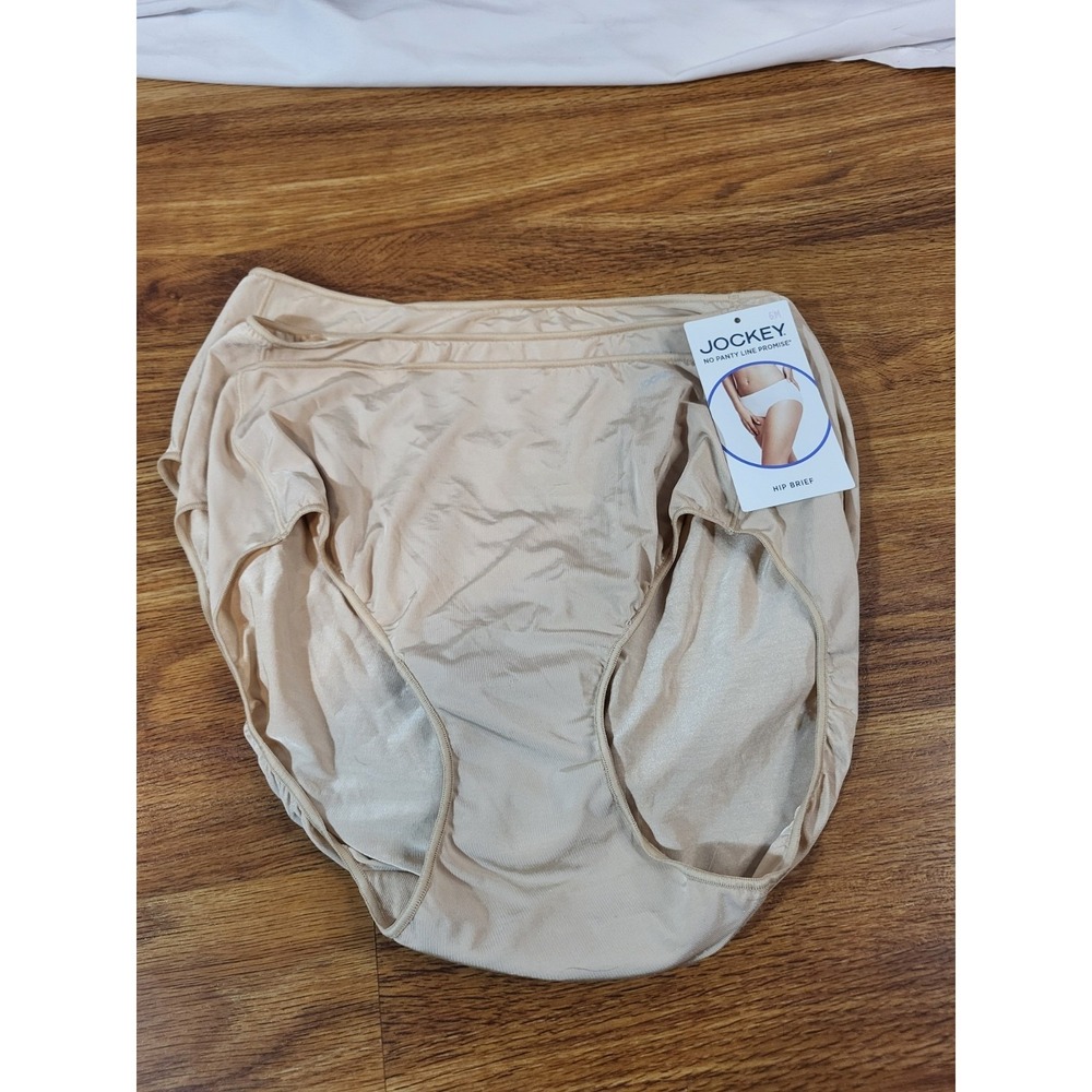 Jockey No Panty Line Promise Hip Brief 3-Pack - Women's Size 6 Beige